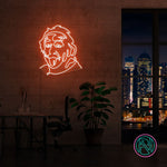 Neonskylt "Einstein" 80x93 cm. Välj önskad färg.