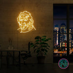 Neonskylt "Einstein" 80x93 cm. Välj önskad färg.