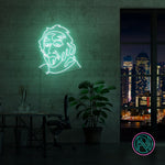 Neonskylt "Einstein" 80x93 cm. Välj önskad färg.