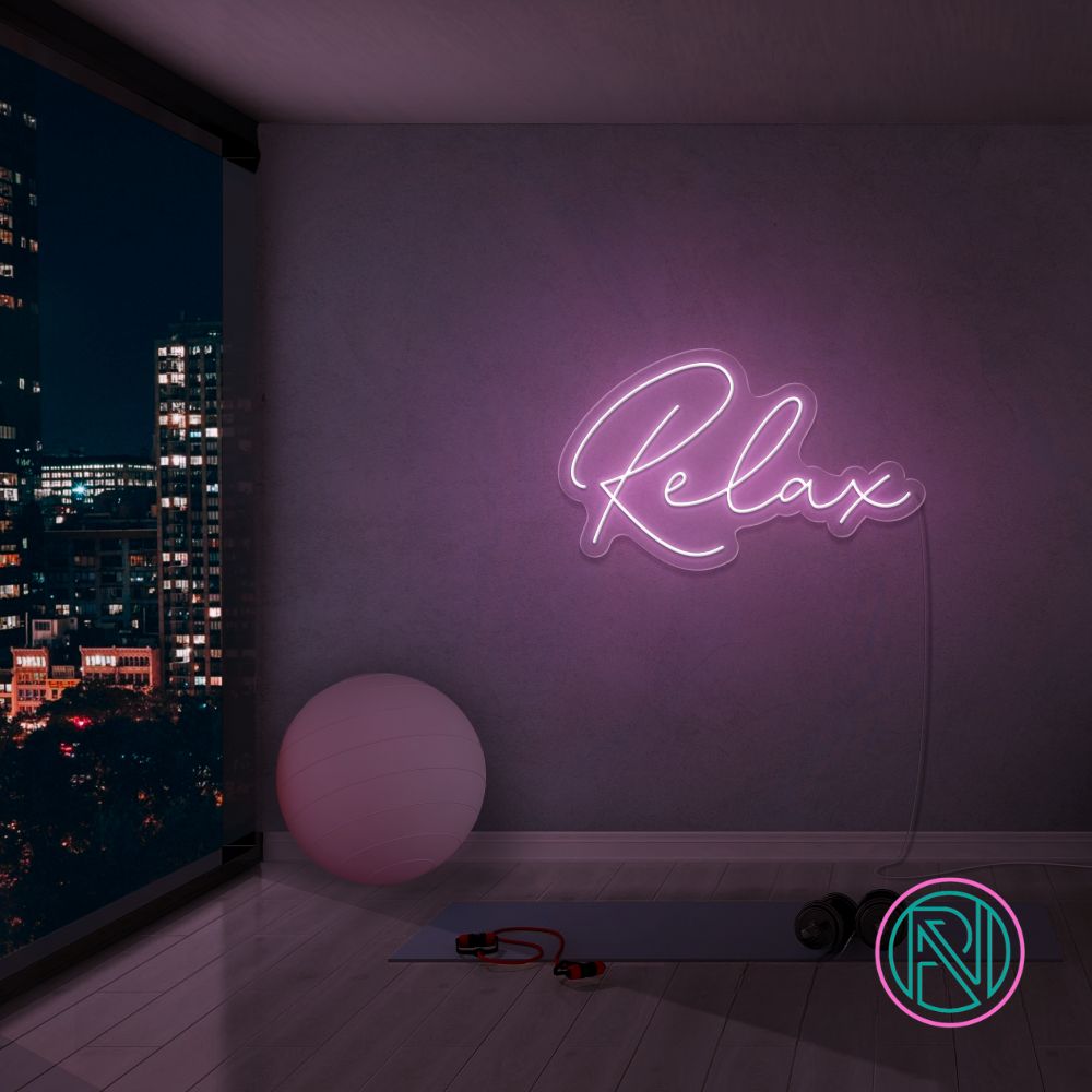 "Relax" Led neonskylt.