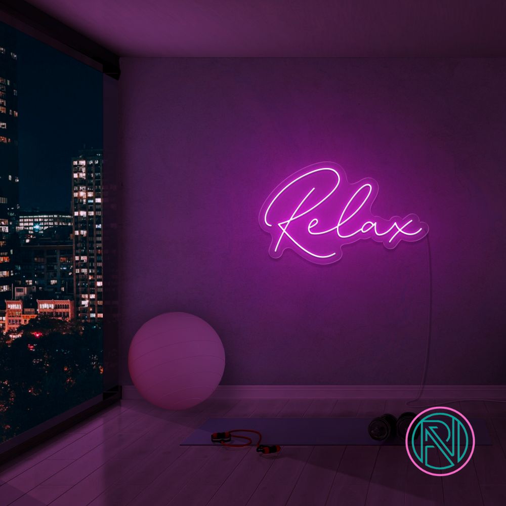 "Relax" Led neonskylt.