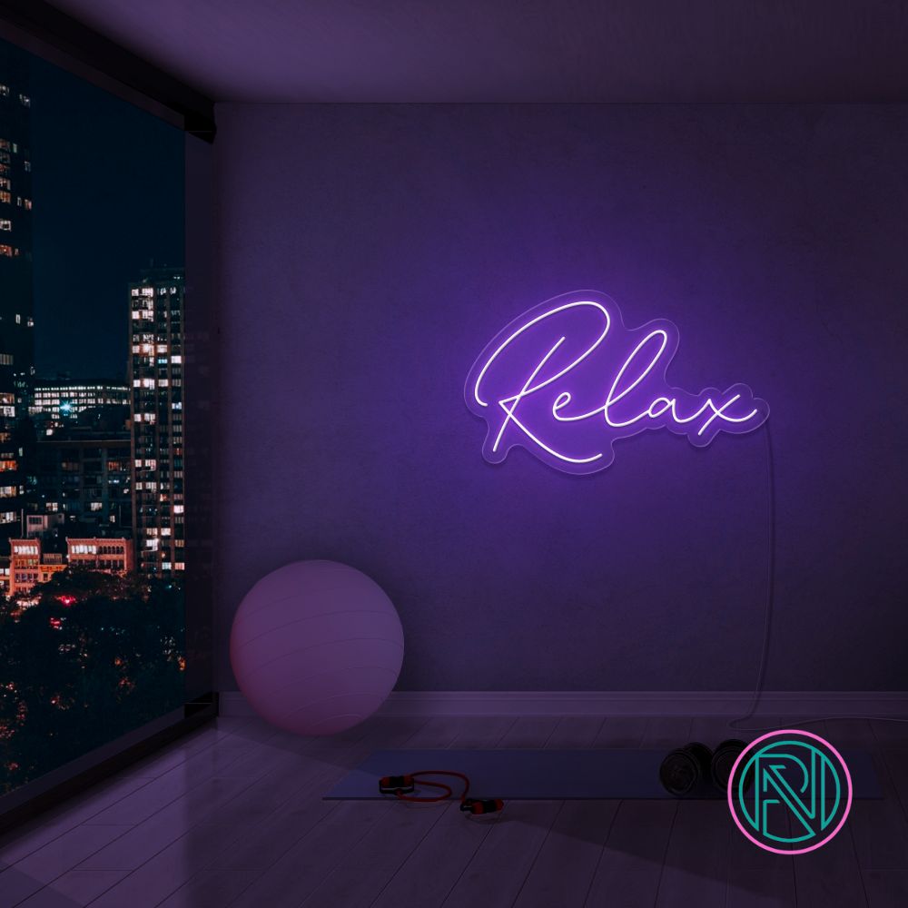 "Relax" Led neonskylt.