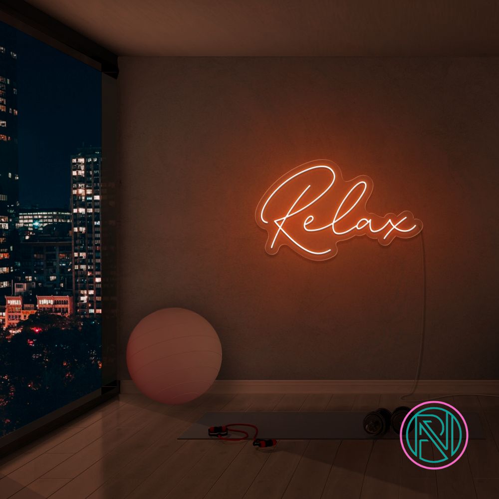 "Relax" Led neonskylt.
