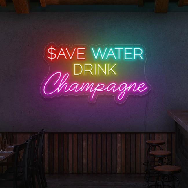 "SAVE WATER" Led neonskylt