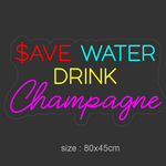 "SAVE WATER" Led neonskylt