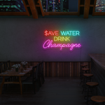"SAVE WATER" Led neonskylt
