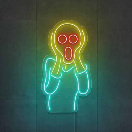 "Skriet" Led neonskylt
