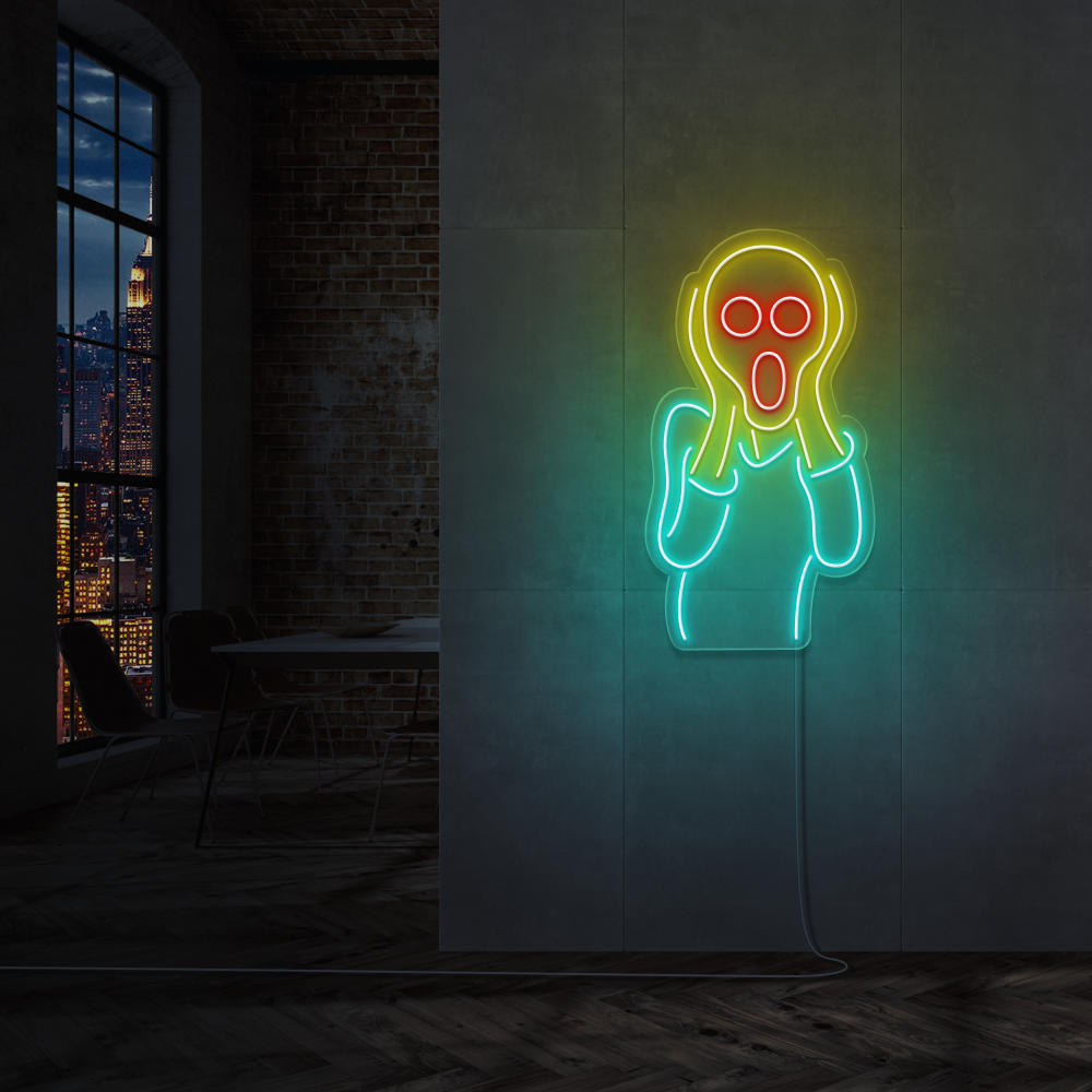 "Skriet" Led neonskylt