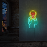 "Skriet" Led neonskylt