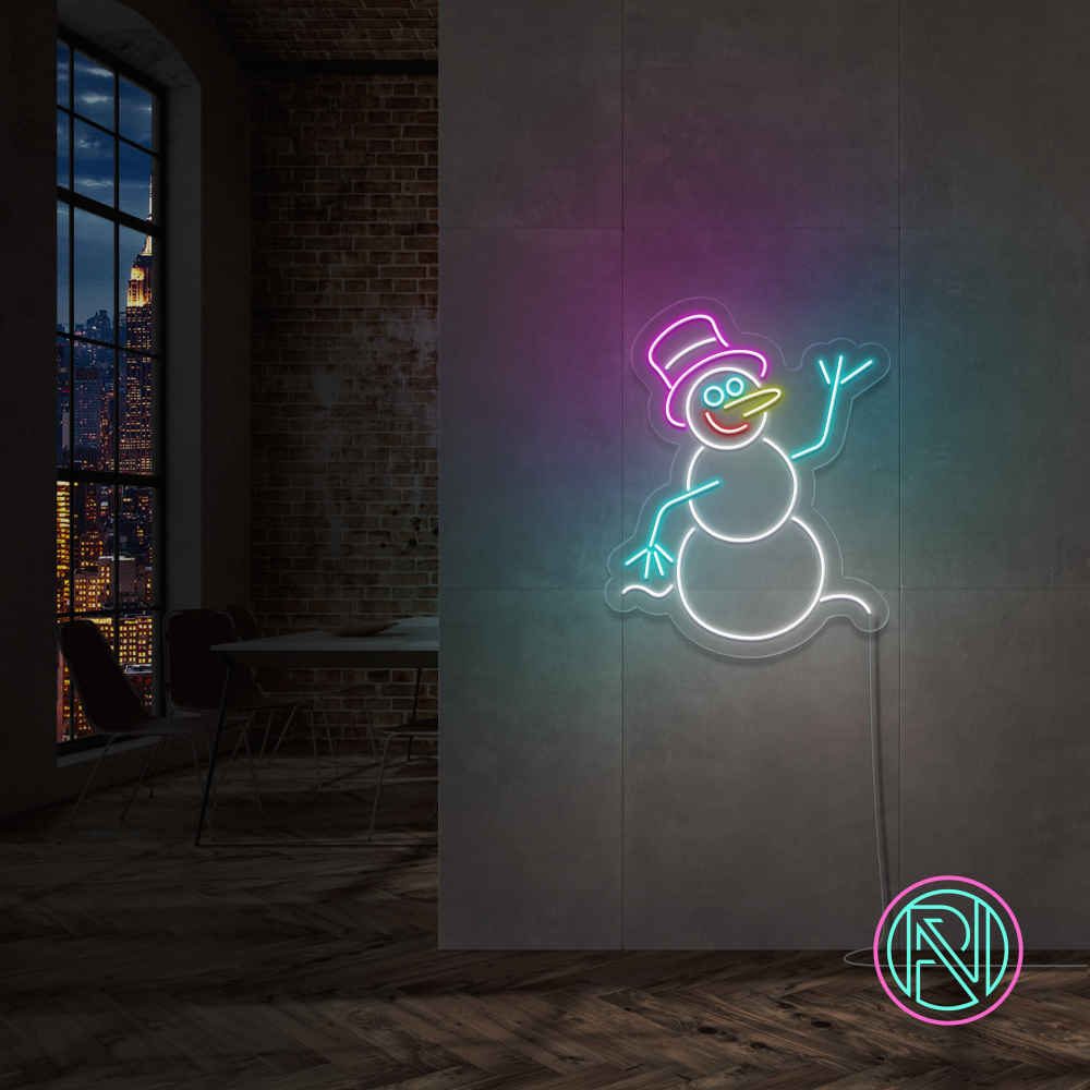 "SnowMan" Led neonskylt.