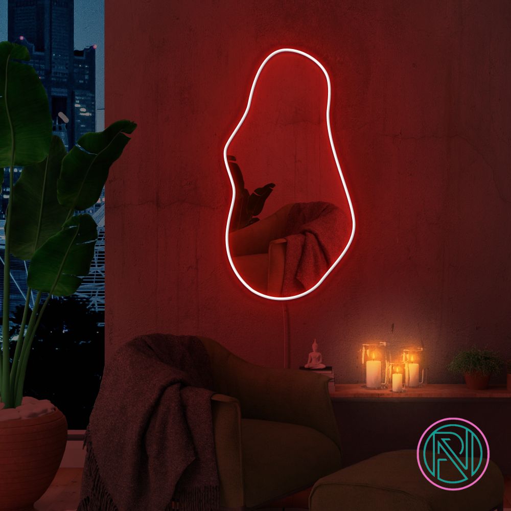 Spegel "Trendy med RGB" Led neonskylt.
