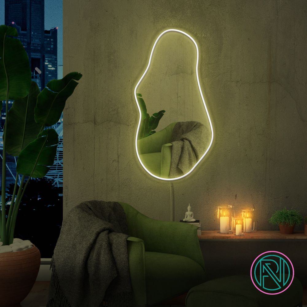Spegel "Trendy med RGB" Led neonskylt.