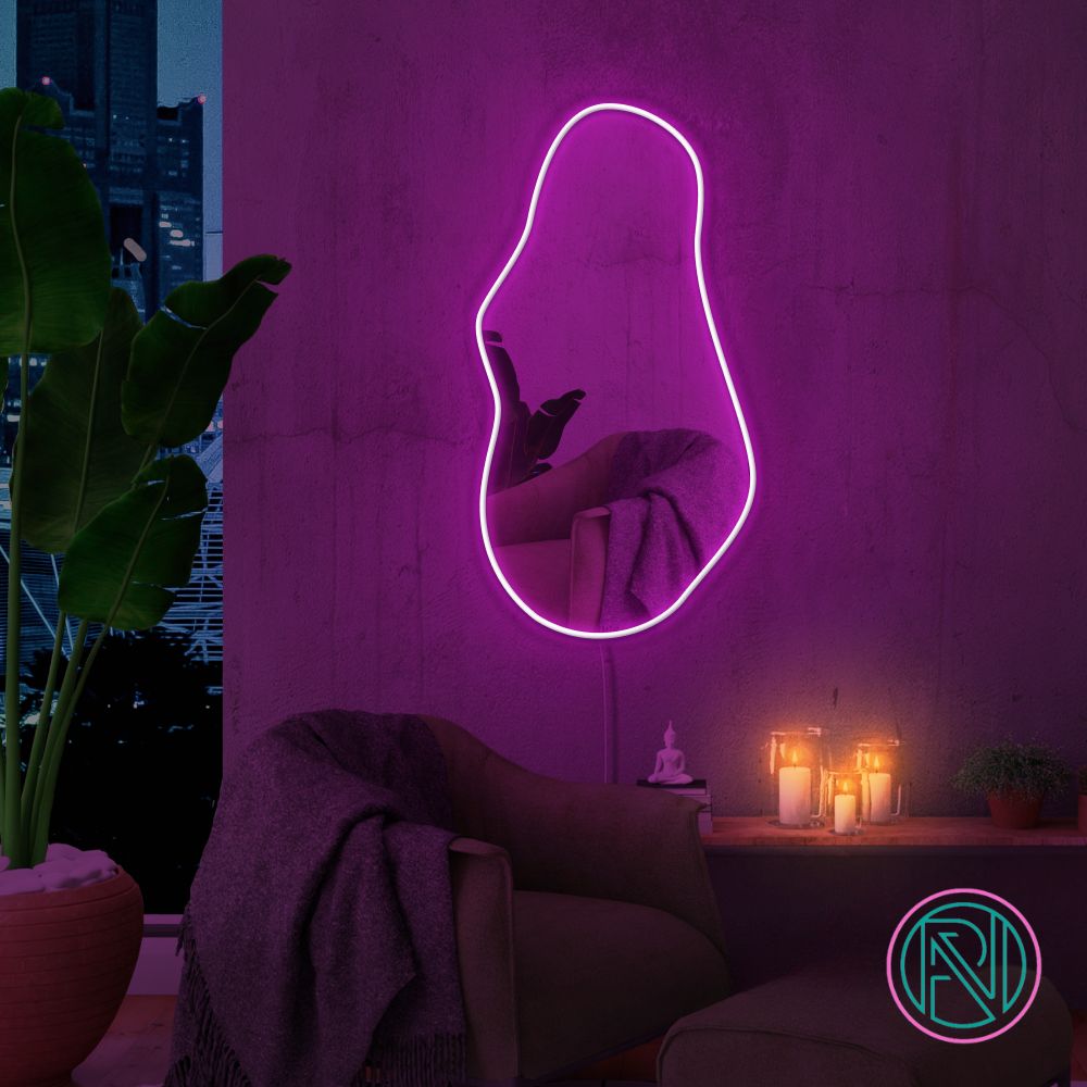 Spegel "Trendy med RGB" Led neonskylt.
