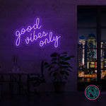 "good vibes only" Led neonskylt. 52x36 cm. Välj önskad färg!