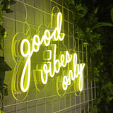 "good vibes only" Led neonskylt. 52x36 cm. Välj önskad färg!