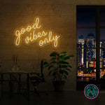 "good vibes only" Led neonskylt. XXL.