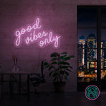 "good vibes only" Led neonskylt. XXL.