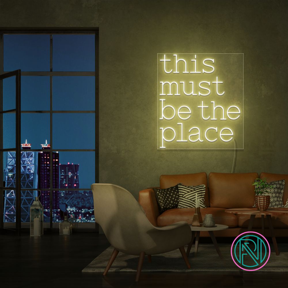 "this must be the place" Led neonskylt.